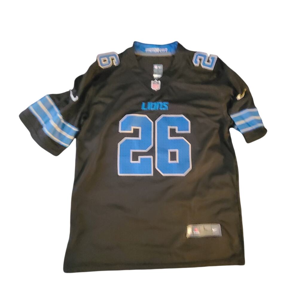 Jahmyr Gibbs Detroit. Lions Men Jersey Black size L  ON FIELD